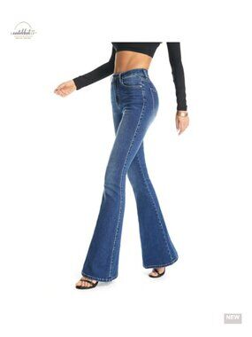 Women's Totally Shaping Curvy Stretchy Bootcut Flare Denim Jeans High Rise